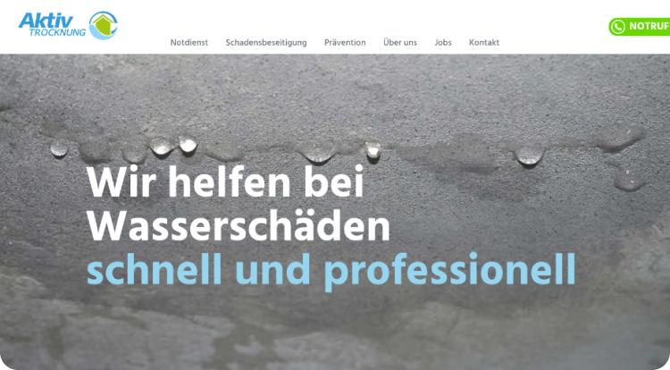 Aktiv Trocknung Webprojekt