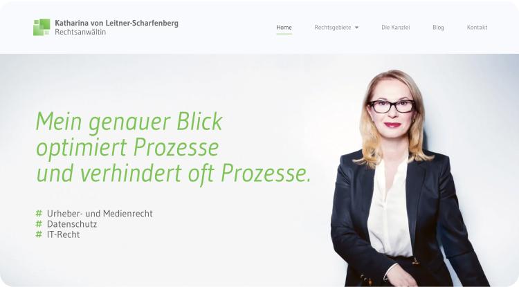 Katharina von Leitner-Scharfenberg Webprojekt